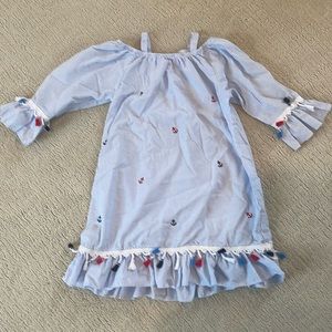 Goodlad nautical cold shoulder dress. Girls size 6